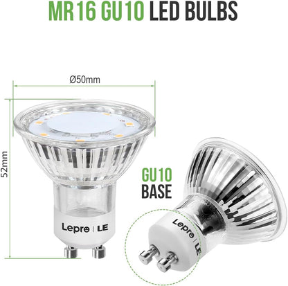 Lepro GU10 LED Bulbs, Warm White 2700K LED Light Bulbs, 35W Halogen Spotlight Equivalent, 3W Energy Saving GU10 Bulbs, 250lm, 100° Beam Angle, Non Dimmable, AC 220-240V, Pack of 5