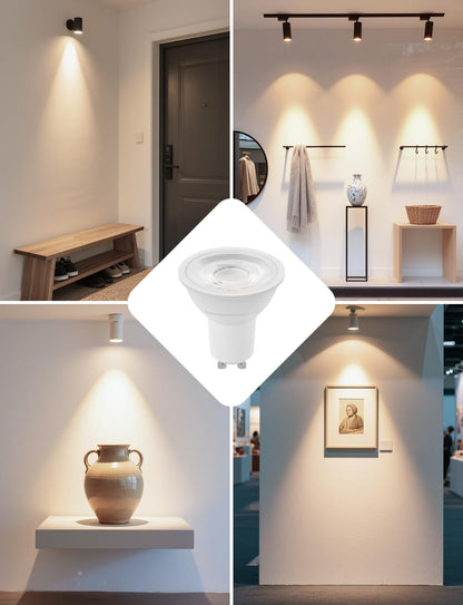 Lepro GU10 LED Spotlight Bulb, 630LM, 6W (80W Equivalent), Natural White 4000K, 38¡« Beam Angle, Energy Saving Light Bulbs, Non-Dimmable, 4 Packs