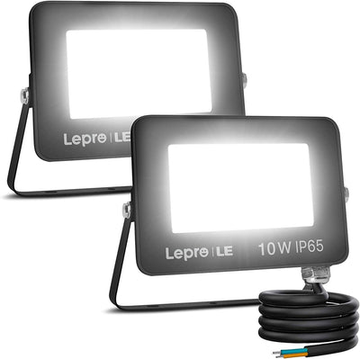 Lepro 20W LED Floodlight Outdoor, 1700LM LED Security Lights, Waterproof IP65, Daylight White LED Outdoor Lights for Garden, Backyard Pack of 2 [Without Sensor]