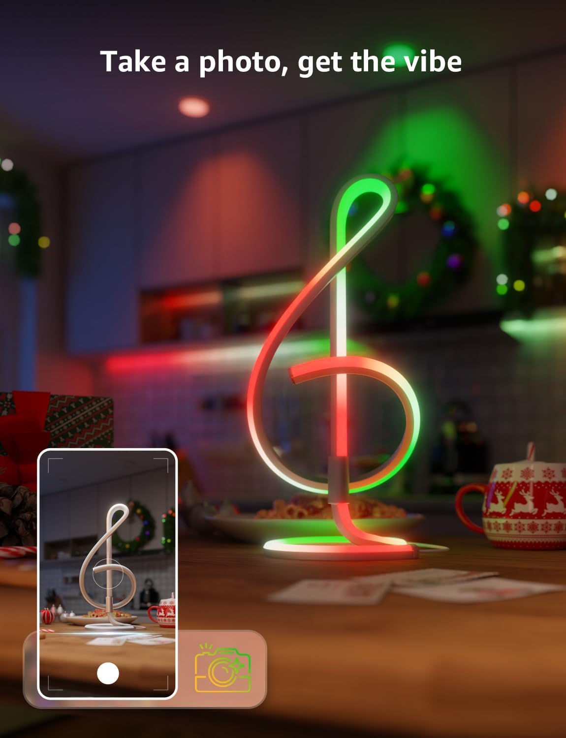 Lepro TB2 AI Table Lamp, Smart LED Lamp with Music Sync, AI Lighting Design Assistant, Colour Changing Smart Table Lamp, Voice Cotrol, Works with Alexa & Google Assistant, Bluetooth & 2.4GHz WiFi