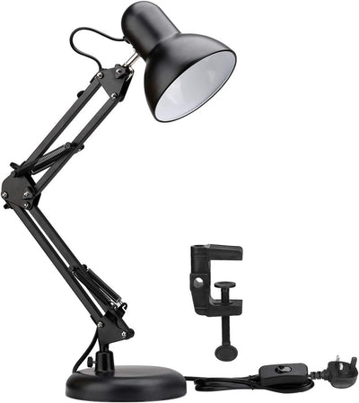 Lepro LED Desk Lamp, Clamp on Swing Arm Table Lamp, E27 Bulb Holder, Classical Swing Arm Architect Lamp, Flexible Desk Light for Office, Reading, Bedside, Crafts, Painting, Back to School and More…