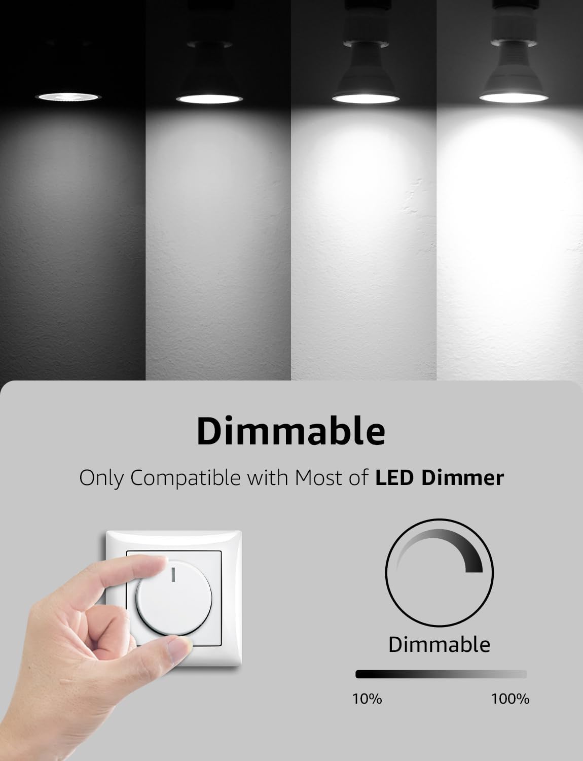 GU10 LED Dimmable Bulbs – 4000K 650LM 7W, Neutral White, 85+ CRI, Track Lighting, 10-Pack, ETL Listed (Replaces 50W Halogen)