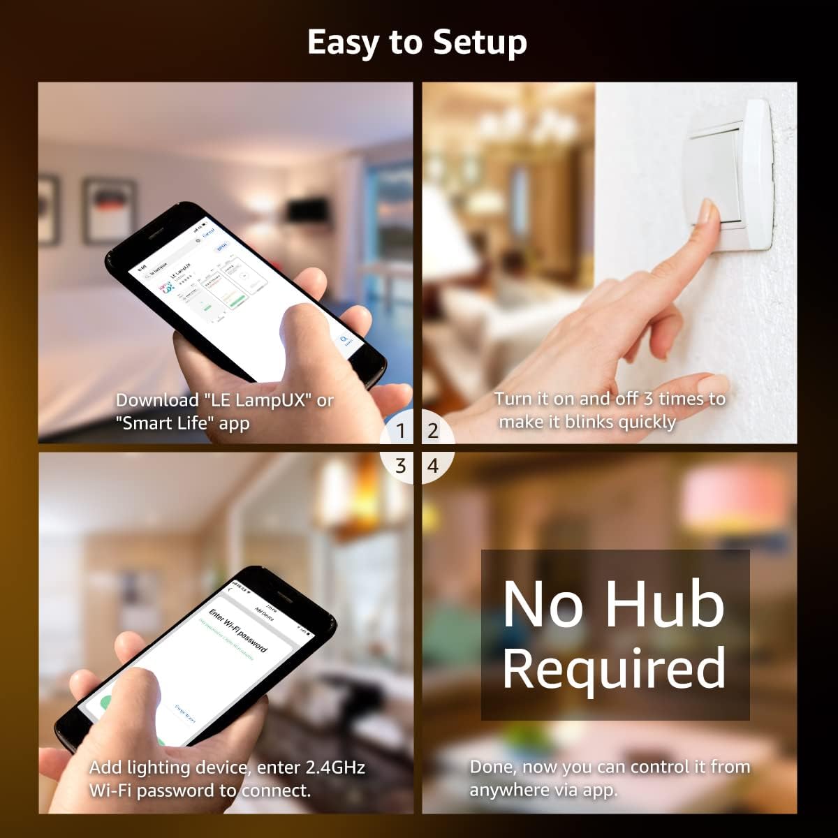Lepro Smart LED Ceiling Light Dimmable, RGB Colour Changing Ceiling Light, App or Voice Control, IP54 Waterproof Bathroom Light, 15W 1250lm, Warm to Cool White Tunable, Work with Alexa and Google Home