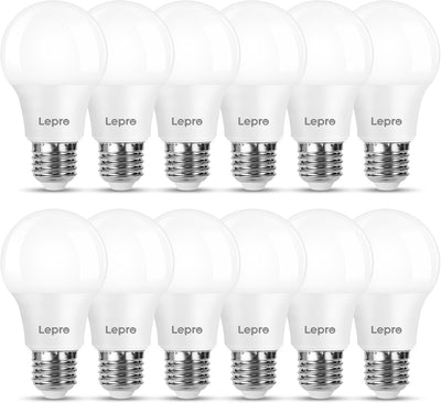Lepro E27 Screw Bulbs 60W Equivalent, Warm White 2700K E27 LED Bulbs, 8.5W 806lm Edison Screw ES LED Light Bulb, Energy Saving E27 Bulbs for Lamp, Non-dimmable, Pack of 12