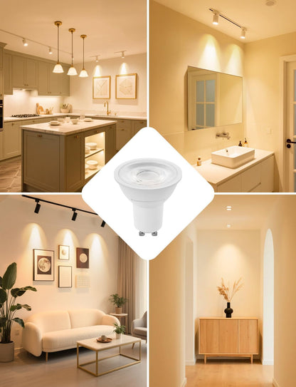 Lepro GU10 LED Spotlight Bulb, 630LM, 6W (80W Equivalent), Warm White 2700K, 38¡« Beam Angle, Energy Saving Light Bulbs, Non-Dimmable, 4 Packs
