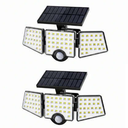 Lepro Solar Security Lights, 1200LM Solar Floodlights Motion Sensor with 360 Degree 3 Adjustable Heads, IP65 Waterproof, Wide Lighting Angle Solar Lights Outdoor for Yard Garage Pathway