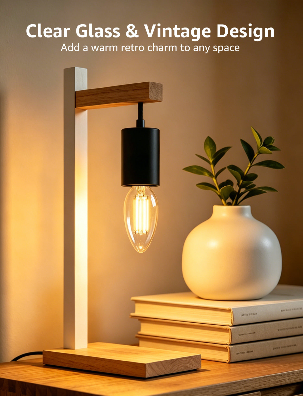 Lepro E14 LED Light Bulb A-Rated, Warm White 2700K, Ultra-efficient E14 Candle Bulb C35, 2.2W = 40W, 470lm, 50000H Lifespan, Small Edison Screw SES, Clear Filament, Glass, Non-dimmable [Energy Class A]