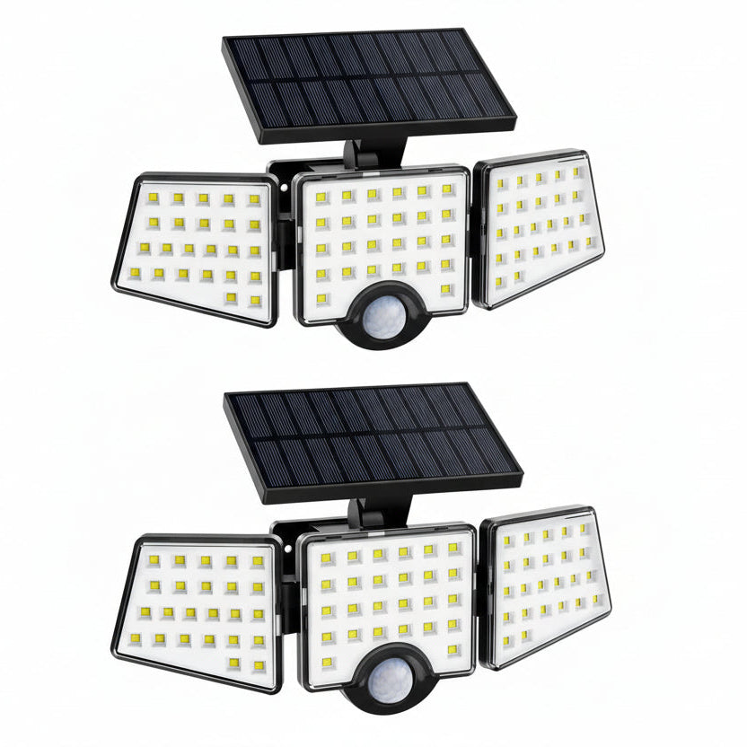 Lepro Solar Security Lights, 1200LM Solar Floodlights Motion Sensor with 360 Degree 3 Adjustable Heads, IP65 Waterproof, Wide Lighting Angle Solar Lights Outdoor for Yard Garage Pathway