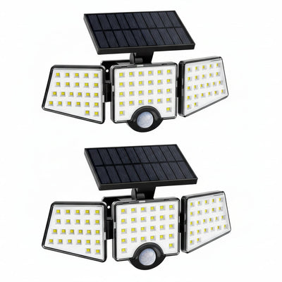 Lepro Solar Security Lights, 1200LM Solar Floodlights Motion Sensor with 360 Degree 3 Adjustable Heads, IP65 Waterproof, Wide Lighting Angle Solar Lights Outdoor for Yard Garage Pathway