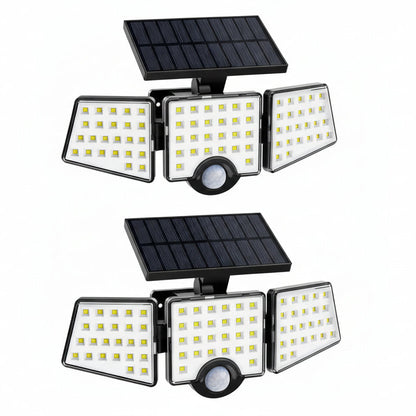 Lepro Solar Security Lights, 1200LM Solar Floodlights Motion Sensor with 360 Degree 3 Adjustable Heads, IP65 Waterproof, Wide Lighting Angle Solar Lights Outdoor for Yard Garage Pathway