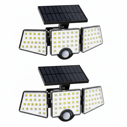 Lepro Solar Security Lights, 1200LM Solar Floodlights Motion Sensor with 360 Degree 3 Adjustable Heads, IP65 Waterproof, Wide Lighting Angle Solar Lights Outdoor for Yard Garage Pathway