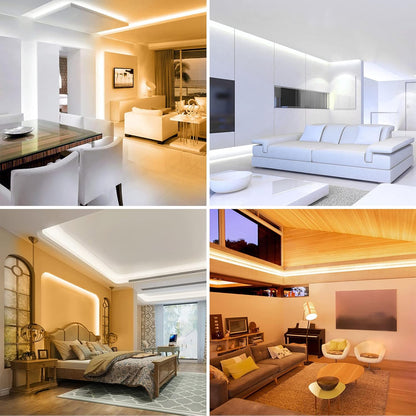 Lepro 10M LED Strip Lights with Remote and Plug, Warm White to Cool Daylight, Whiteness and Brightness Adjustable, Stick-on LED Tape for Mirror, Bed, Stair, Cabinet and More