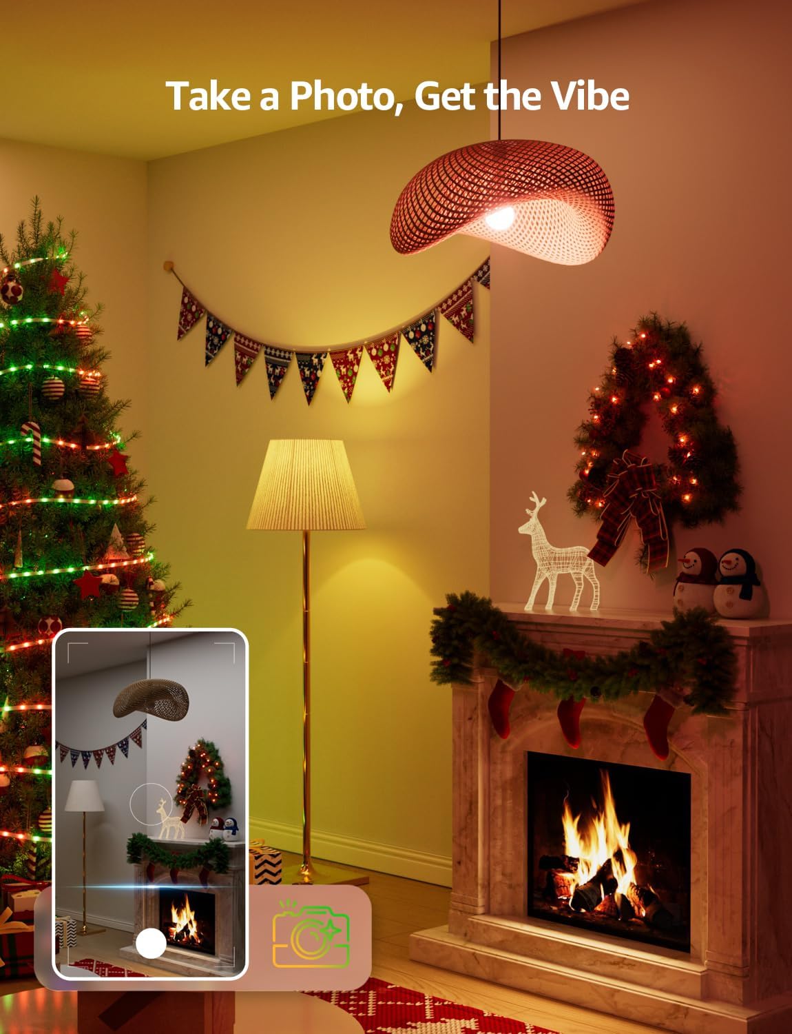 Lepro B1 AI Smart Bulb E27, Music Sync Bluetooth & WiFi Bulb, Voice Control Smart Screw Bulb, AI Lighting Design Assistant, Colour Changing Light Bulbs, RGBCCT, Work with Alexa & Google Assistant