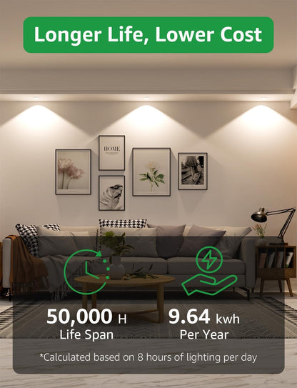 Lepro GU10 LED Bulbs, Neutral White 4000K, A Energy Class, 590LM, 3.3W (50W Equivalent), 100¡« Wide Beam Angle, 50000H Long Life, Energy Saving LED Spotlight Bulb, Non-Dimmable, Pack of 5