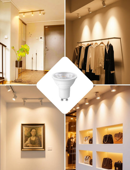 Lepro GU10 LED Bulbs Warm White, A Energy Class, 360LM, 2W (50W Equivalent), 38¡« Beam Angle, 50000H Life Span, 96% Energy Saving Spotlight Bulb, Non-Dimmable, 4 Packs