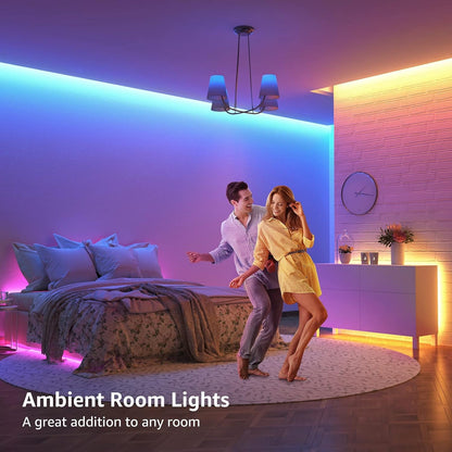 Lepro LED Strip Lights 15M (2x7.5M), RGB Colour Changing LED Strip with 44-Key Remote and 12V Power Plug, Stick-on LED Lights for Bedroom Home Decoration (450 Bright 5050 LED)