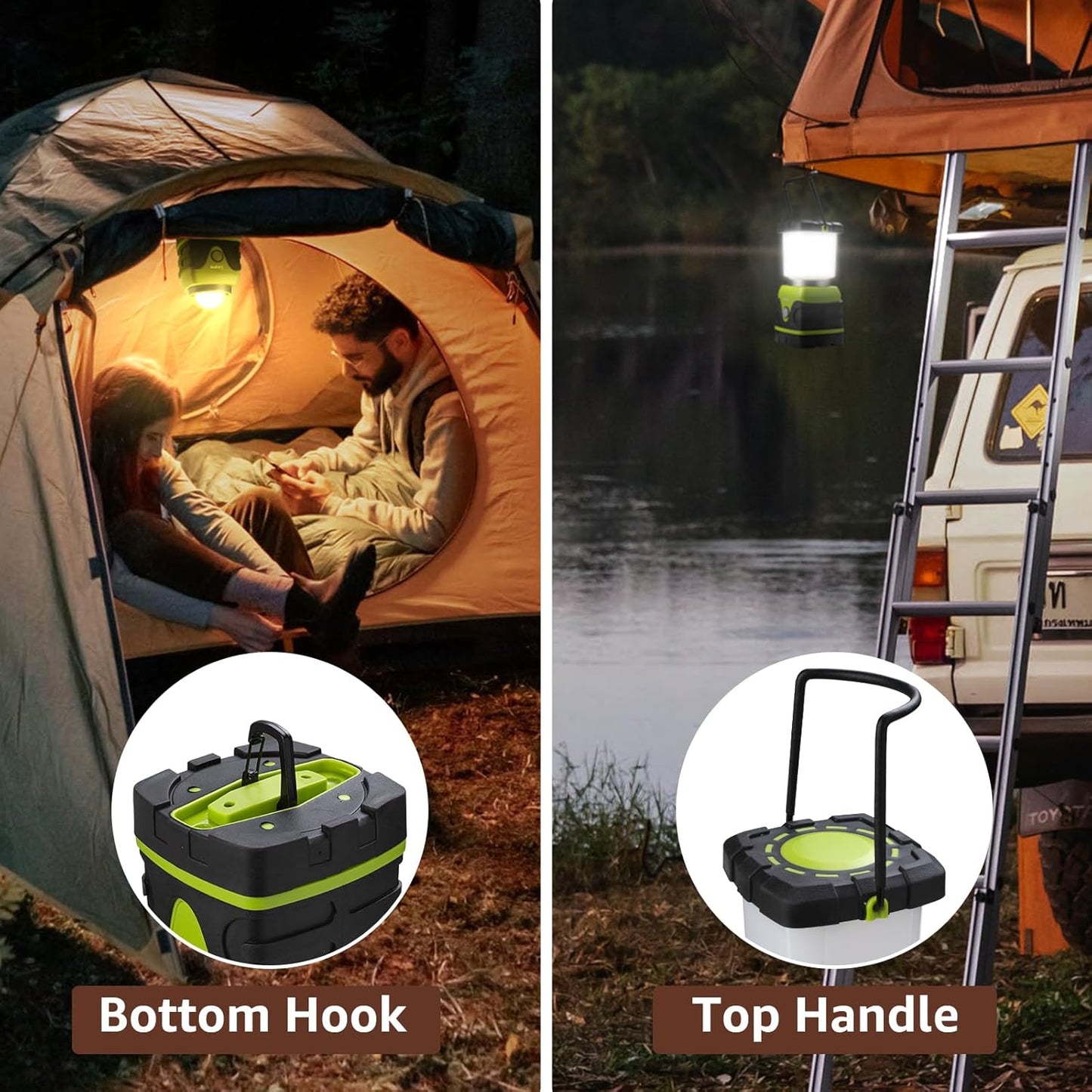 Lepro Battery Camping Lantern, 1500 Lumen Camping Light Battery Powered, Dimmable Warm White and Cool White Modes, Battery Lantern for Power Cuts, Emergency Lighting, Suit for Hiking, Fishing, Tents