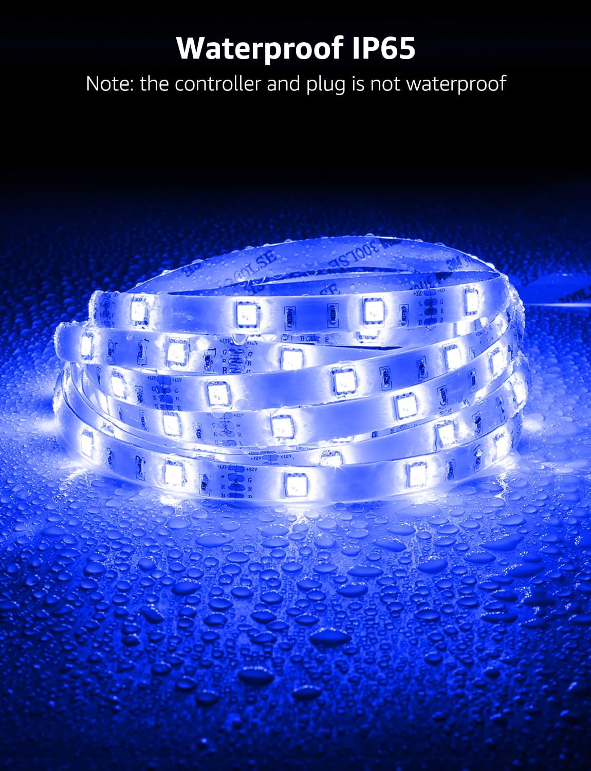 LE LED Strip Light 5m Outdoor Waterproof, IP65 WiFi Smart LED Lights, Works with Alexa and Google Assistant, App Control RGB Lights Strip for Bedroom TV Party Kitchen (2.4GHz Only)