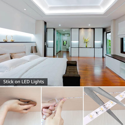 Lepro Bright White LED Strip Light 10M (2x5M), 2x2300lm 6000K LED Tape Light, Stick-on LED Lights for Kitchen Under Cabinet (12V Power Supply Not Included)