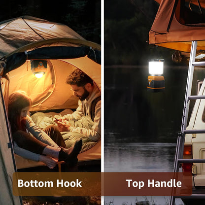Lepro Camping Lantern, 1000 Lumen Camping Lights Battery Powered, Dimmable Warm White and Daylight Modes, Battery Lantern for Power Cuts, Emergency Lighting, Suit for Hiking, Fishing, Tents, etc.