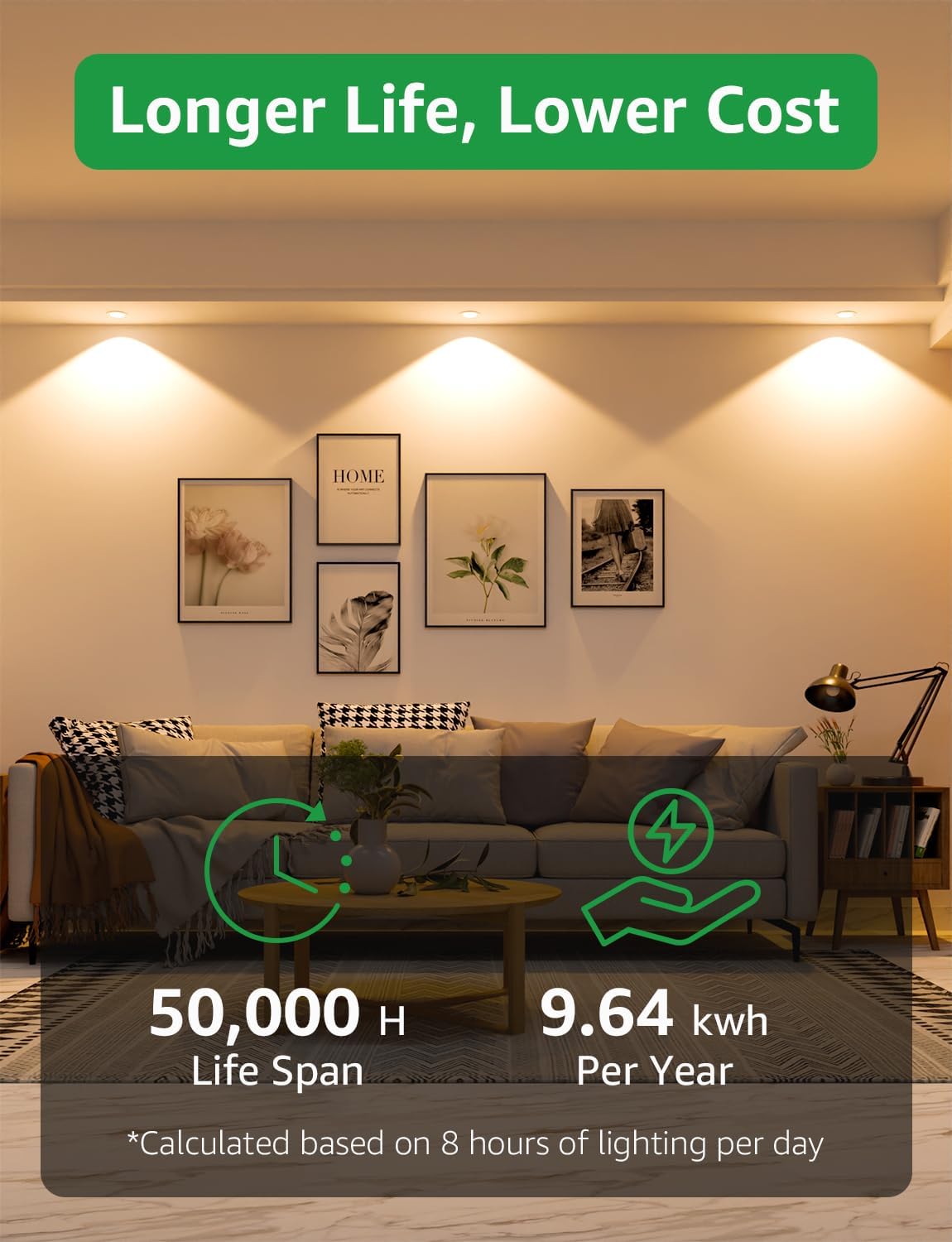 Lepro GU10 LED Bulbs, Warm White 2700K, A Energy Class, 590LM, 3.3W (50W Equivalent), 100¡« Wide Beam Angle, 50000H Long Life, Energy Saving LED Spotlight Bulb, Non-Dimmable, Pack of 10