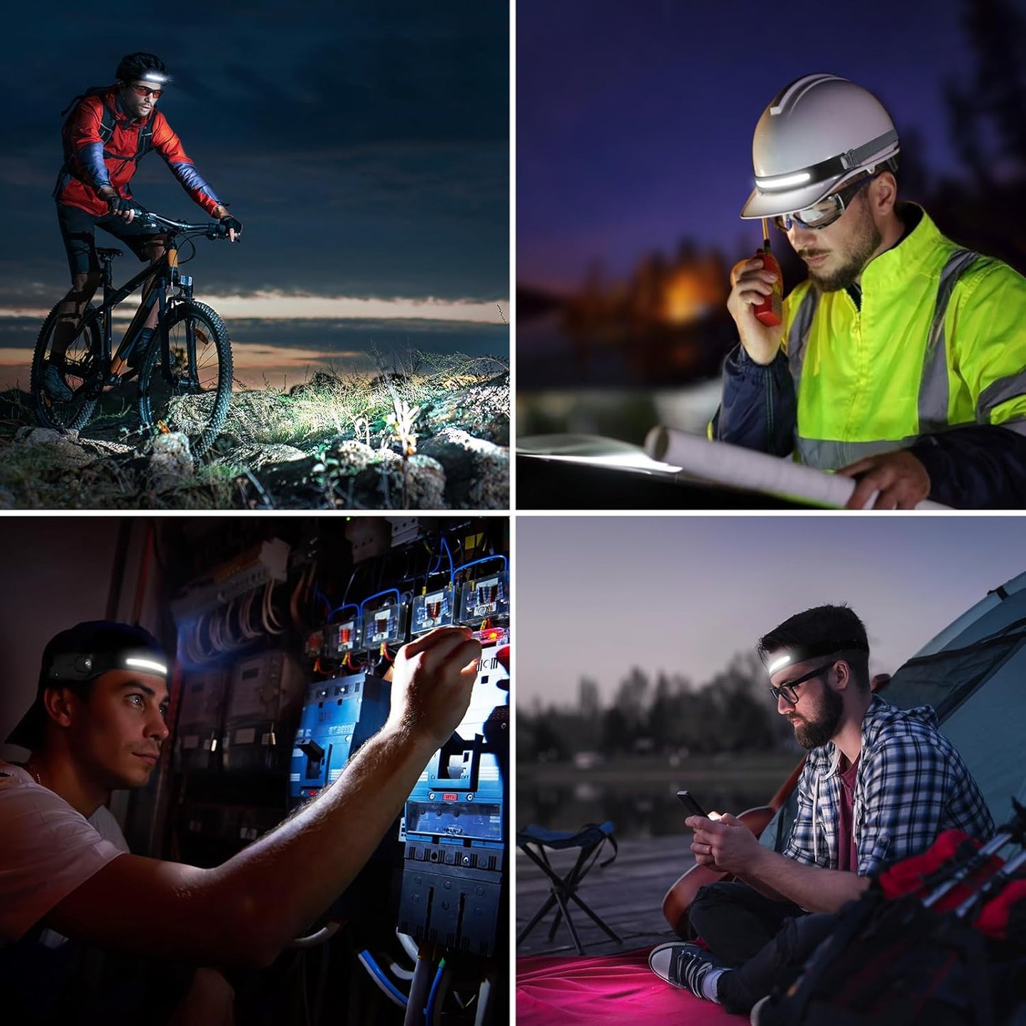 Lepro Led Head Torch Rechargeable, Super Bright Headlamp Flashlight 230¡«Wide Beam with Adjustable Spotlight, Motion Sensor, Waterproof Lightweight Headlight for Camping, Running, Cycling