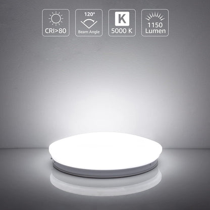 Lepro Ceiling Lights, 12W 1150lm, 5000K Daylight White, 60W Equivalent, Energy Saving, Modern Ceiling Light Fitting for Living Room, Bedroom, Kitchen, Office, Utility Room and More, φ26cm Round