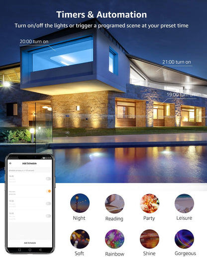 LE LED Strip Light 5m Outdoor Waterproof, IP65 WiFi Smart LED Lights, Works with Alexa and Google Assistant, App Control RGB Lights Strip for Bedroom TV Party Kitchen (2.4GHz Only)