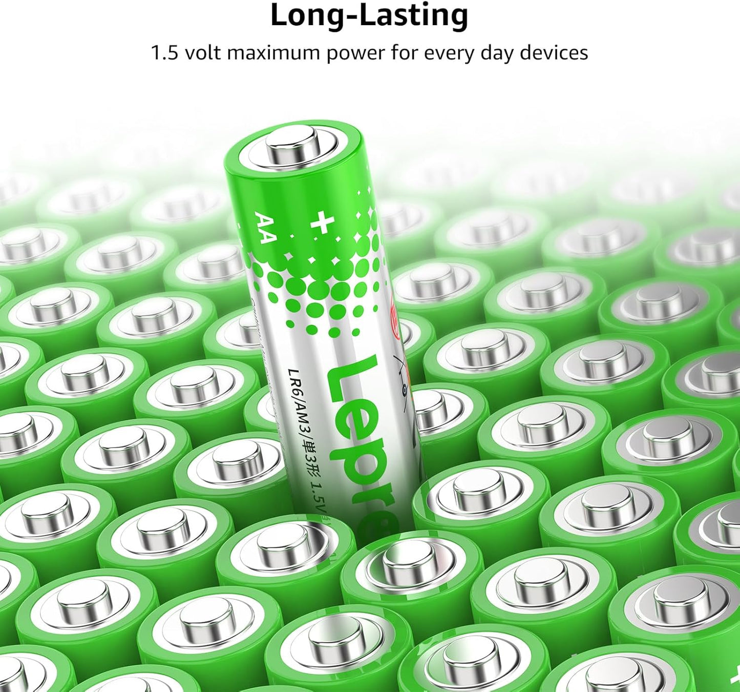 Lepro AA Batteries 24 Pack, 1.5 Volt Alkaline Double AA Battery with High Capacity, Anti-Leakage, Long Lasting Power, 2800mAh LR06 MN1500 Batteries AA for Clocks Remotes Mouse Torch