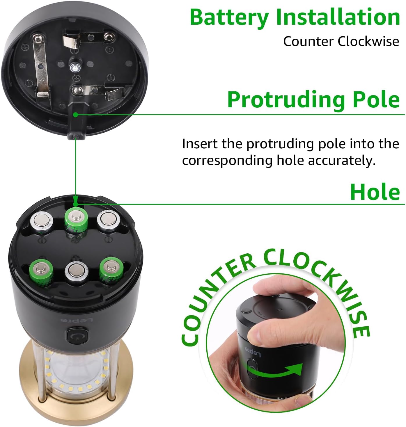 Lepro Camping Lantern, 2000 Lumen Camping Light Reachargeable or AA Battery Powered, Dimmable 5 Modes, Warm White & Cool Light, Rechargeable Lantern for Power Cuts, Tents, Fishing, Storm, Emergency