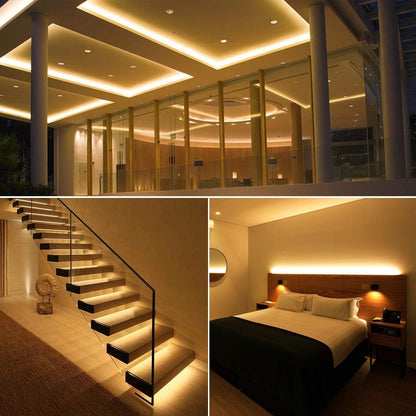 Lepro Warm White LED Strip Lights 10M (2x5M), 2x2300lm, 3000K Flexible Lightstrip for Kitchen, Cabinet, Mirror, Door and More (12V Power Supply Required)