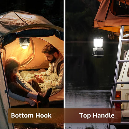LE Camping Lantern, 1000 Lumen Camping Lights Battery Powered, Dimmable Warm White and Daylight Modes, Battery Lantern for Power Cuts, Emergency Lighting, Suit for Hiking, Fishing, Tents, etc.