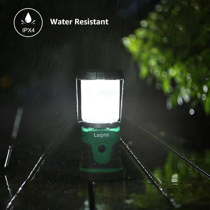 Lepro Camping Lantern Battery Powered, Portable Small Camping Tent Lights AA Battery Operated, Dimmable Warm White to Daylight Modes, Battery Lantern for Indoors, Emergency Lighting for Power Cuts