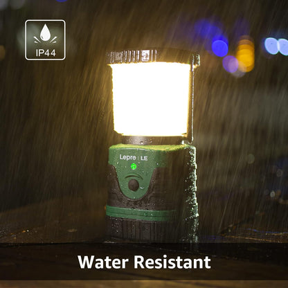 LE Camping Lights Rechargeable, 1000 Lumen Camping Lantern, Dimmable 4 Modes Camping Tent Light with 4400mAh Power Bank, Camping Accessories, Rechargeable Lantern for Outdoors, Power Cuts, Pack of 2