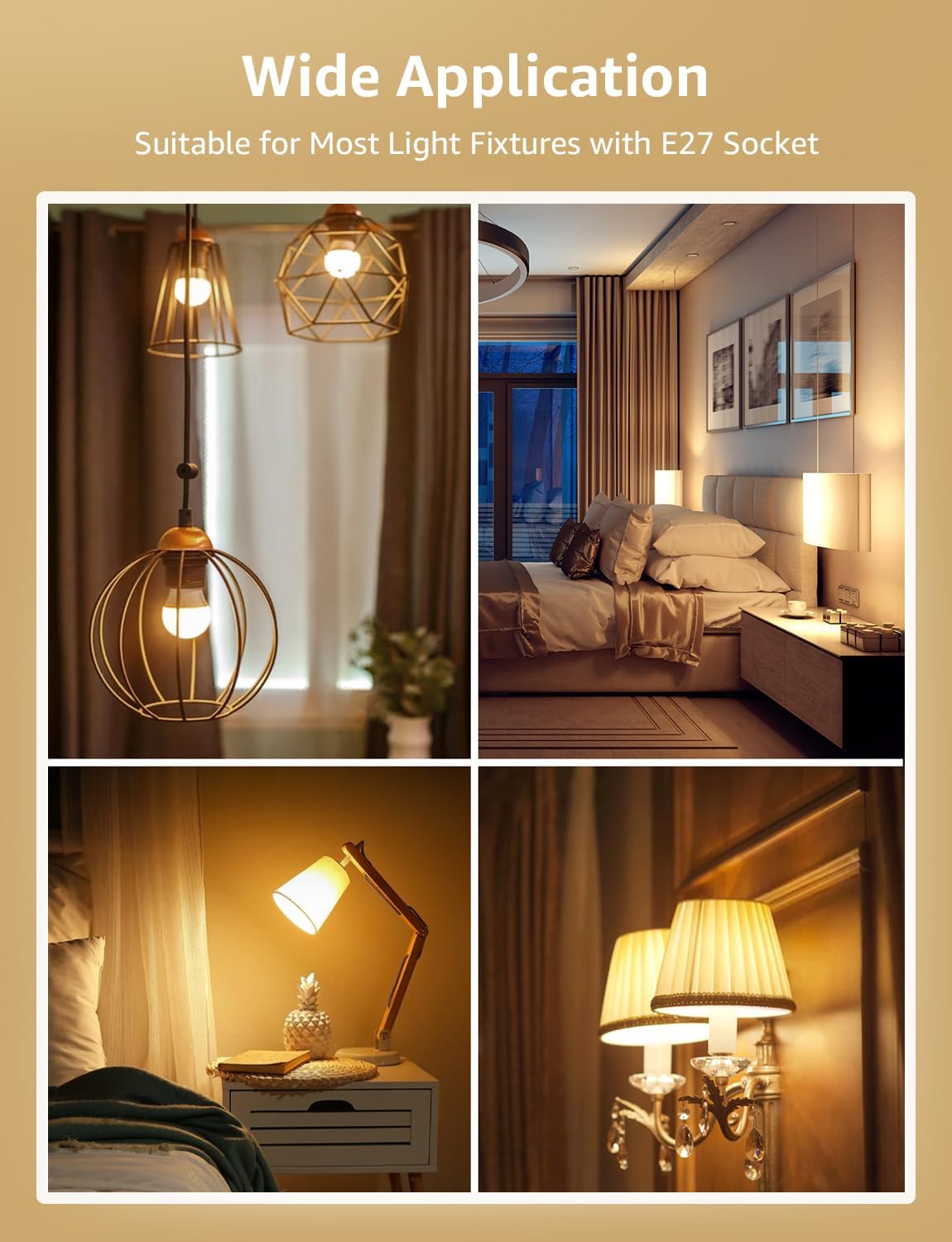 Lepro E27 Screw Bulb, Warm White 2700K E27 LED Light Bulbs, 2.5W (25W Equivalent) Energy Saving, Non Dimmable G45 Golf Ball LED Edison Bulb, 250 Lumen, Pack of 5