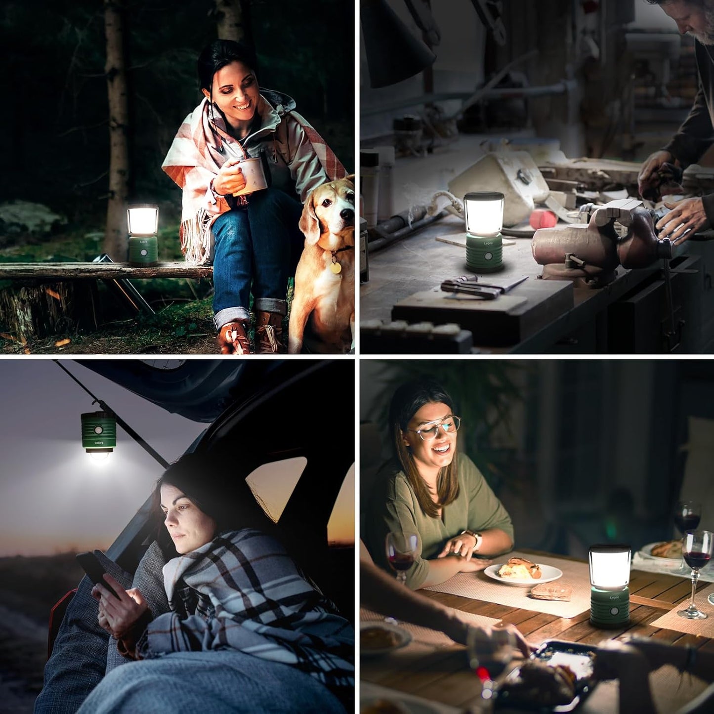 Lepro Battery Camping Lantern, 1100 Lumen Camping Light Battery Powered, Dimmable Warm White and Daylight Modes, Battery Lantern for Power Cuts, Emergency Lighting, Fishing, Hiking, Storm and More