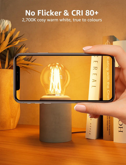 Lepro LED Light Bulbs Bayonet, Ultra Efficient A-Rated B22 Bulb, 7.2W = 100W, 1521lm, 2700K Warm White, 50000H Lifespan, Clear Filament, Glass, Non-dimmable, Pack of 2