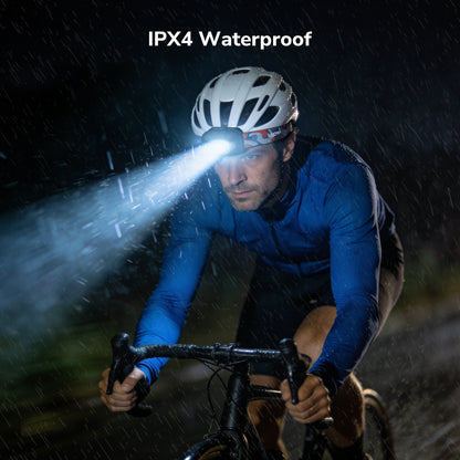 Lepro Dual Power Head Torch Rechargeable, LED Headlight with TypeC & AAA Backup, 10 Modes with Red SOS Light, Lightweight for Kids Adults, IPX4 Waterproof Head Lamp for Camping, Running, Cycling