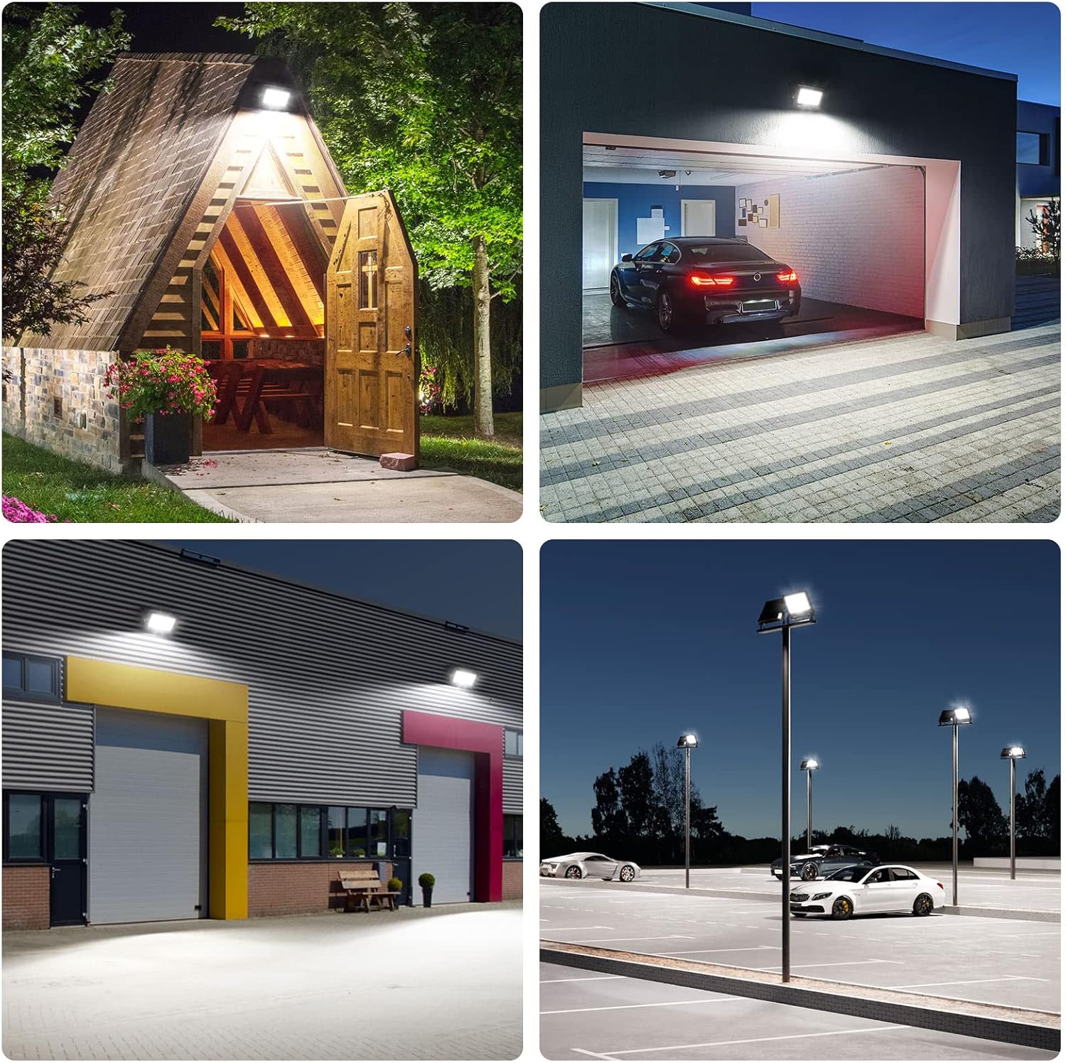 Lepro 10W LED Floodlight Outdoor, 850LM LED Security Lights, 70W Incandescent Lamp Equivalent, Waterproof IP65, Daylight White LED Outdoor Lights for Garden [Without Sensor]