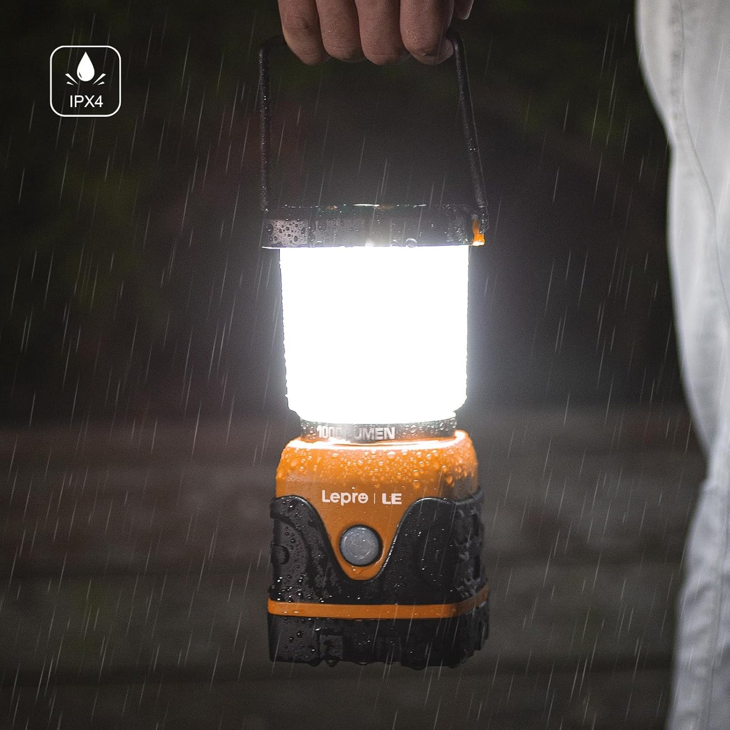 Lepro Camping Lantern, 1000 Lumen Camping Lights Battery Powered, Dimmable Warm White and Daylight Modes, Battery Lantern for Power Cuts, Emergency Lighting, Suit for Hiking, Fishing, Tents, etc.