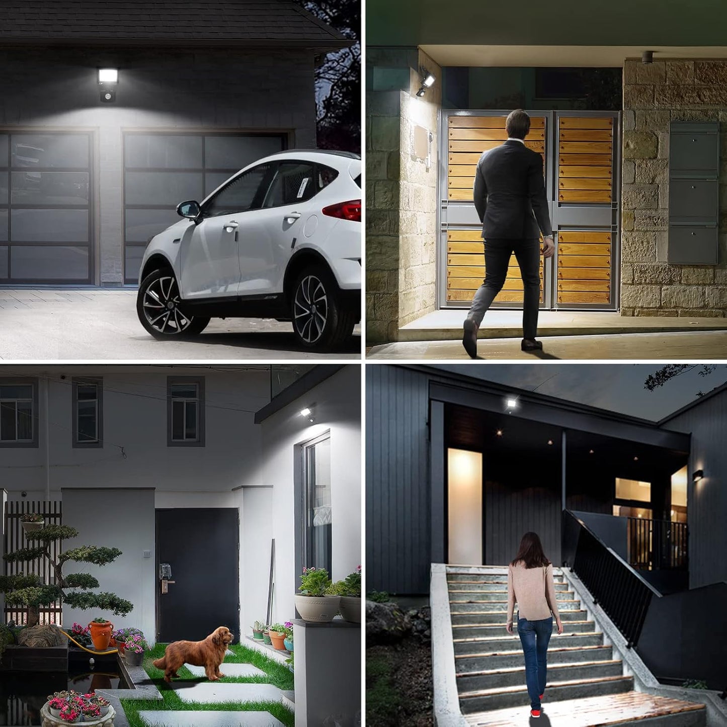 Lepro Security Lights Outdoor Motion Sensor, 50W PIR Sensor Security Light, 4200 Lumens Super Bright, Ultra Thin, Water-Resistant Flood Light for Garden, Patio, Backyard, Rooftop and More