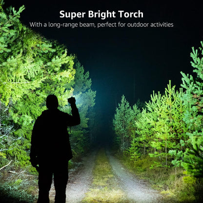 Lepro 2 Pack LED Torch Super Bright, LE2000 Powerful Flashlight, Powered by AAA Battery, Water Resistant, 5 Modes, Zoomable, Pocket Size, Lightweight, for Camping, Run, Dog Walking, Fathers Day Gift