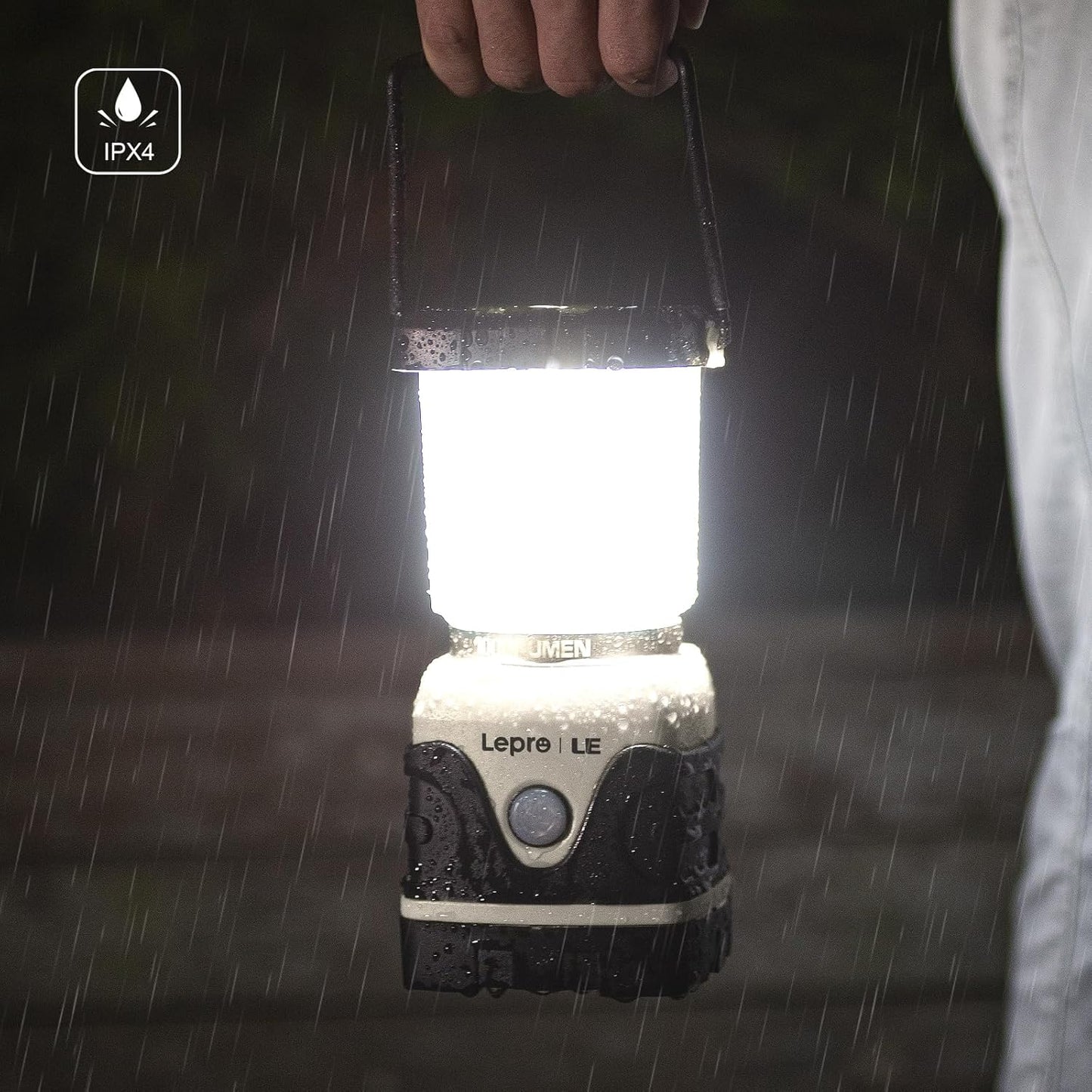LE Camping Lantern, 1000 Lumen Camping Lights Battery Powered, Dimmable Warm White and Daylight Modes, Battery Lantern for Power Cuts, Emergency Lighting, Suit for Hiking, Fishing, Tents, etc.