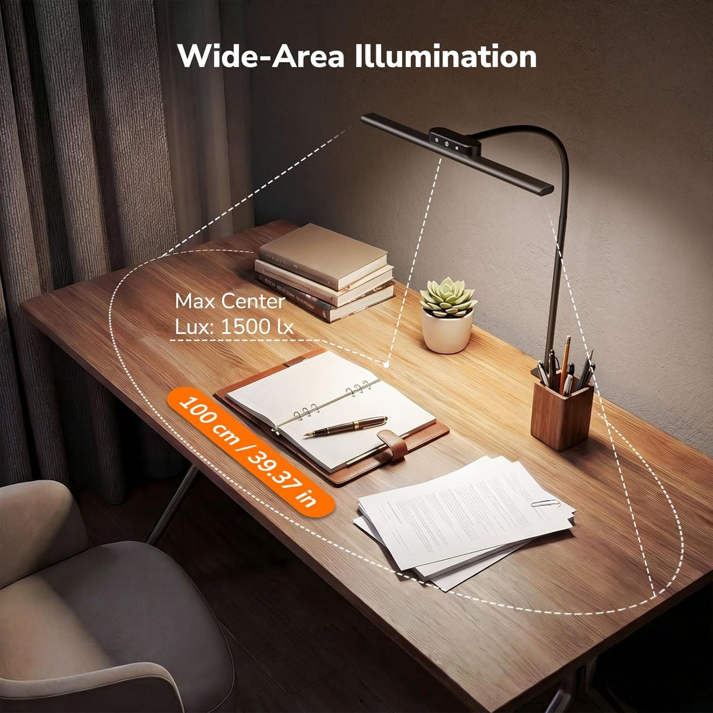 Lepro Desk Lamp Clamp, 700lm Bright LED Desk Light, 5 Colour Modes & 5 Brightness Levels, Eye-Caring, Dimmable, Flexible Office Lamp for Monitor, Reading, Crafts, Nails, School, Adapter Included