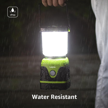 Lepro Battery Camping Lantern, 1500 Lumen Camping Light Battery Powered, Dimmable Warm White and Cool White Modes, Battery Lantern for Power Cuts, Emergency Lighting, Suit for Hiking, Fishing, Tents