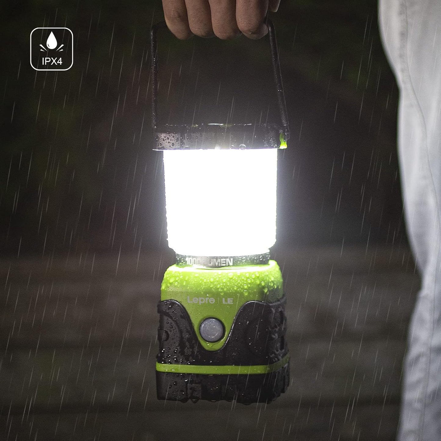 LE Camping Lantern, 1000 Lumen Camping Lights Battery Powered, Dimmable Warm to Cool White Modes, Tent Lights with Long Battery Life, Camping Accessories for Outdoors and Emergency, Pack of 2