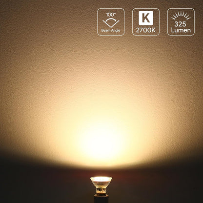 Lepro GU10 LED Bulbs Cool White 5000K, 50W Halogen Spotlight Equivalent, 4W 325lm Energy Saving GU10 LED Light Bulbs, 100° Wide Beam, Non-dimmable, Pack of 5