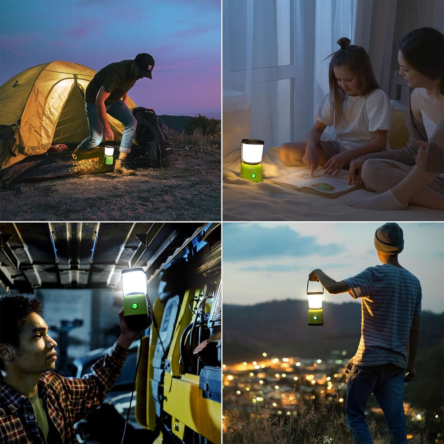 Lepro Camping Light Rechargeable, 1300 Lumen Camping Lantern for Tents, Dimmable 4 Modes, Tent Lights with 3600mAh Power Bank, Camping Accessories, Rechargeable Lantern for Outdoors, Emergency