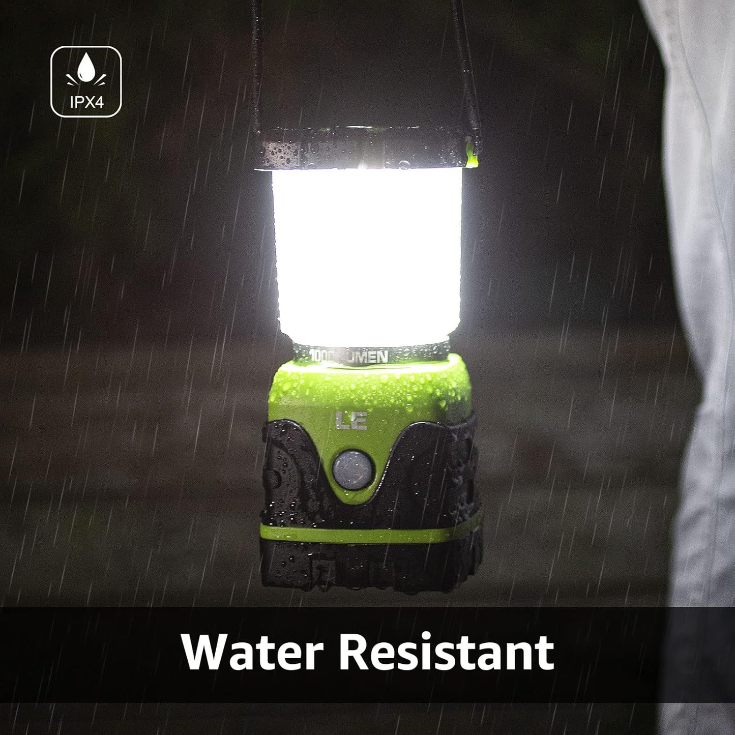 LE Camping Lantern, 1000 Lumen Camping Lights Battery Powered, Dimmable Warm to Cool White Modes, Tent Lights with Long Battery Life, Camping Accessories for Outdoors and Emergency, Pack of 2