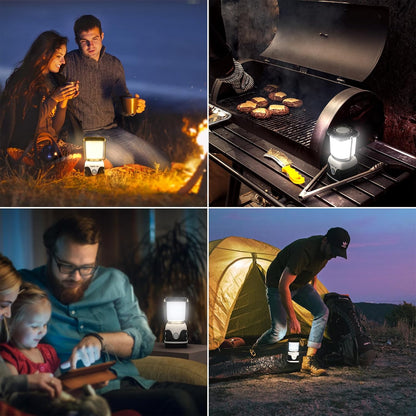LE Camping Lantern, 1000 Lumen Camping Lights Battery Powered, Dimmable Warm White and Daylight Modes, Battery Lantern for Power Cuts, Emergency Lighting, Suit for Hiking, Fishing, Tents, etc.